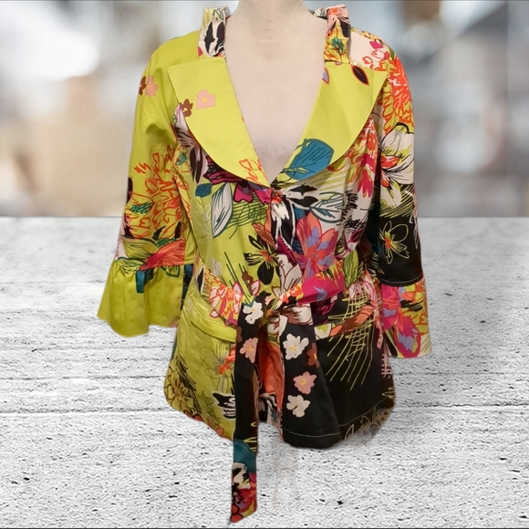 berek Jackets & Blazers - Berek boho style retro vintage jacket with bright bold neon colors size …